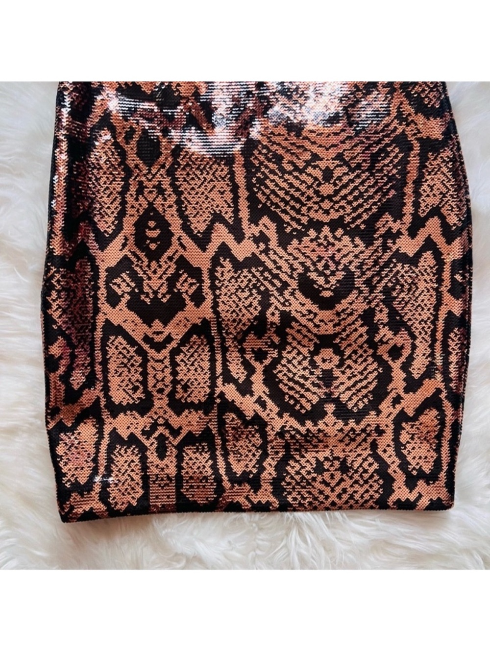 New! Balenciaga Snakeskin Print Sequin One-Shoulder Bodycon Mini Dress FR 36 - Picture 11 of 13